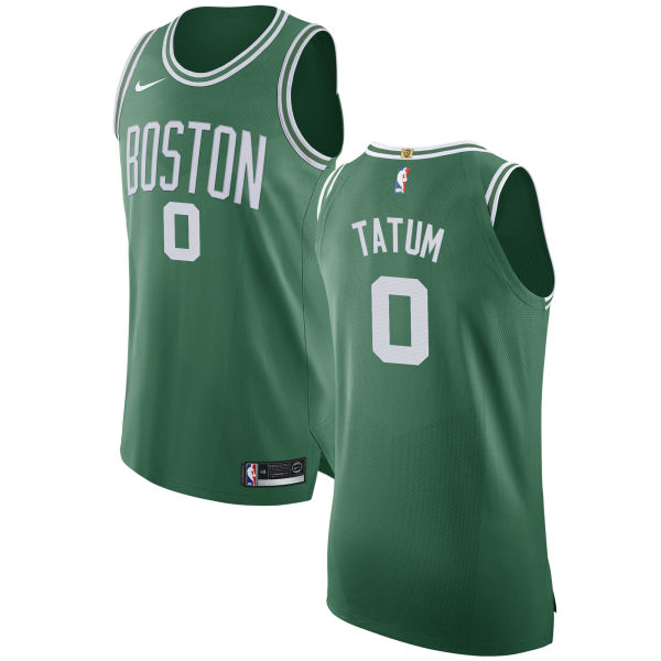 Nike Celtics #0 Jayson Tatum Green NBA Authentic Icon Edition Jersey